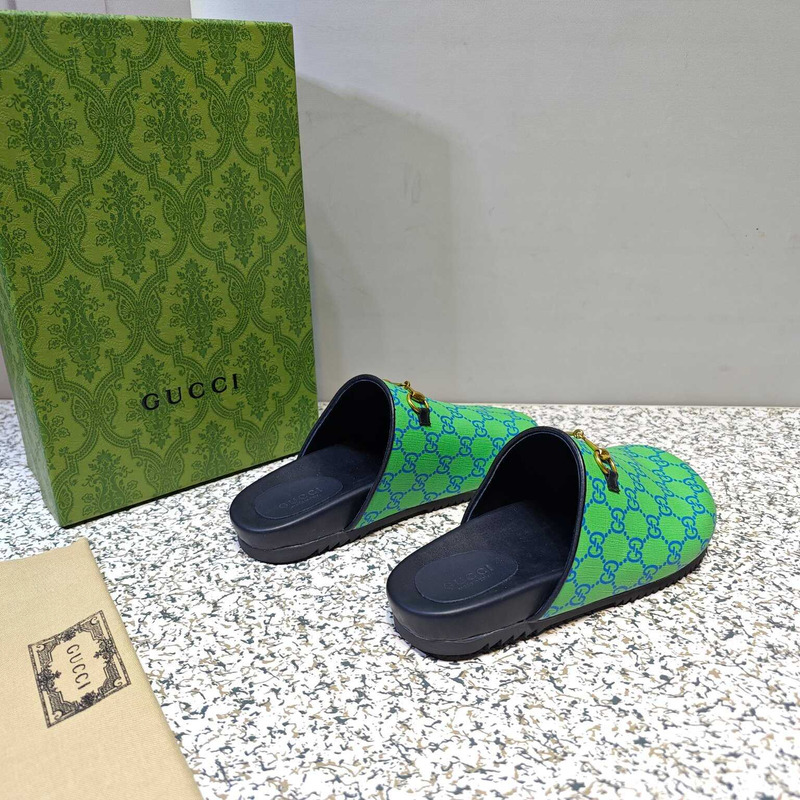 g*u*i gg S*p*e horesbit slippers green