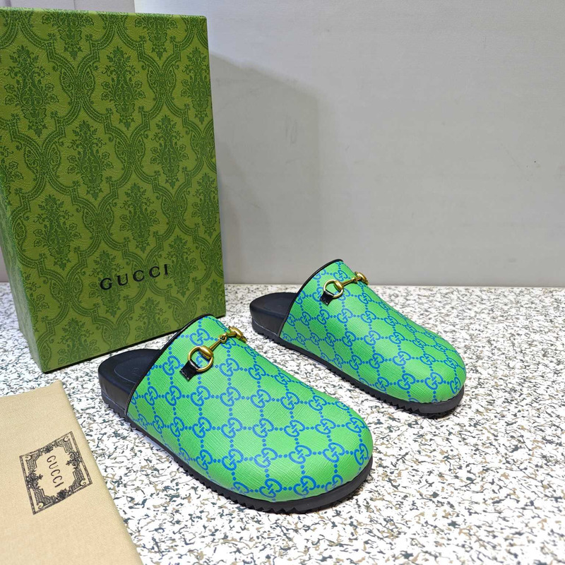 g*u*i gg S*p*e horesbit slippers green