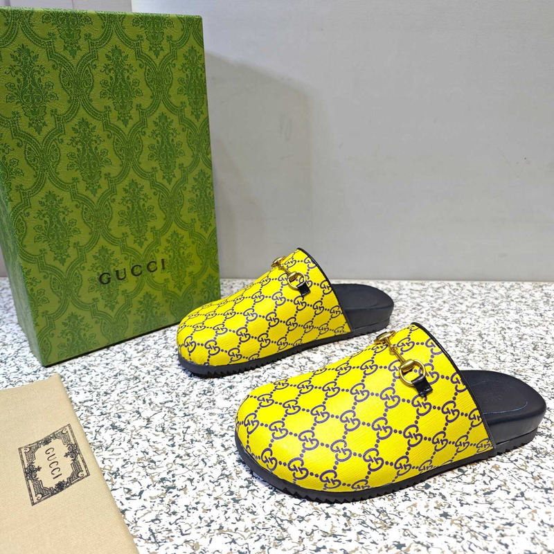 g*u*i gg S*p*e horesbit slippers yellow