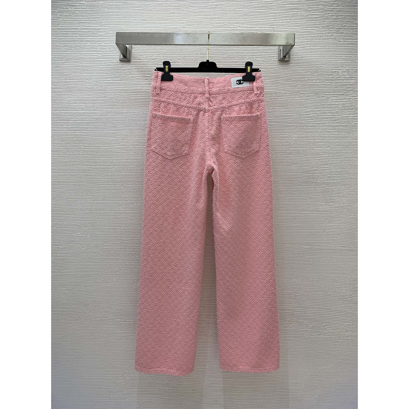 Ch*el denim pants pink