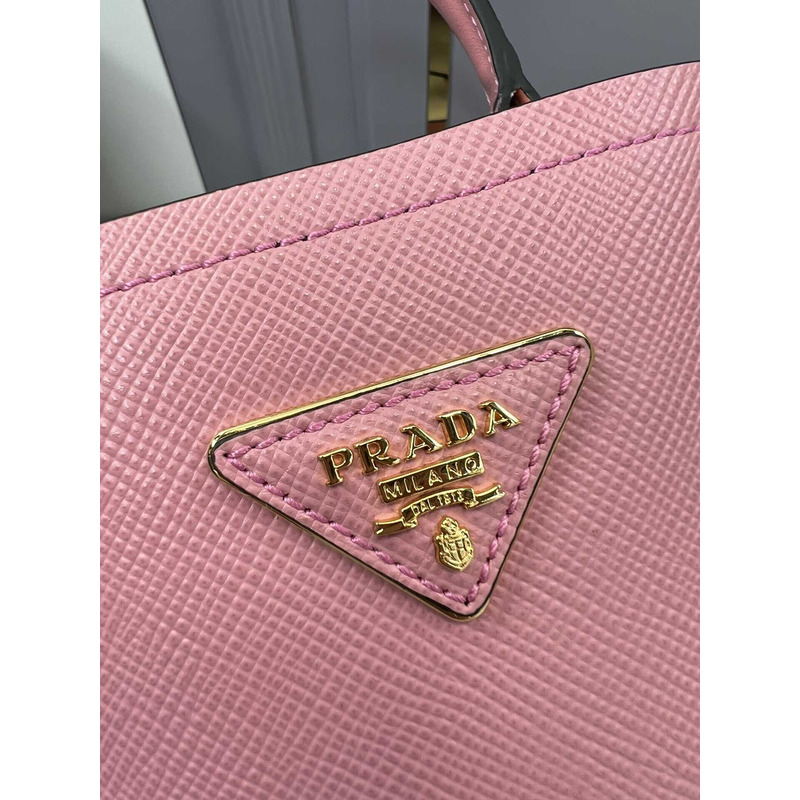 Pra*a double small saffiano bag pink
