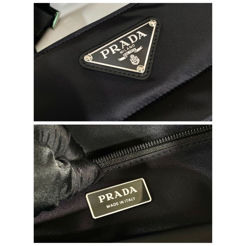 Pra*a re-nylon regenerated nylon tote bag black