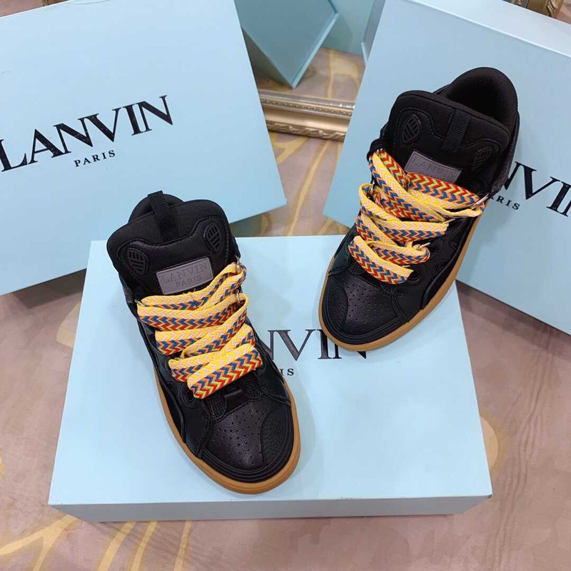 Lanvin Pre-owned Leather Curb Black And Yellow