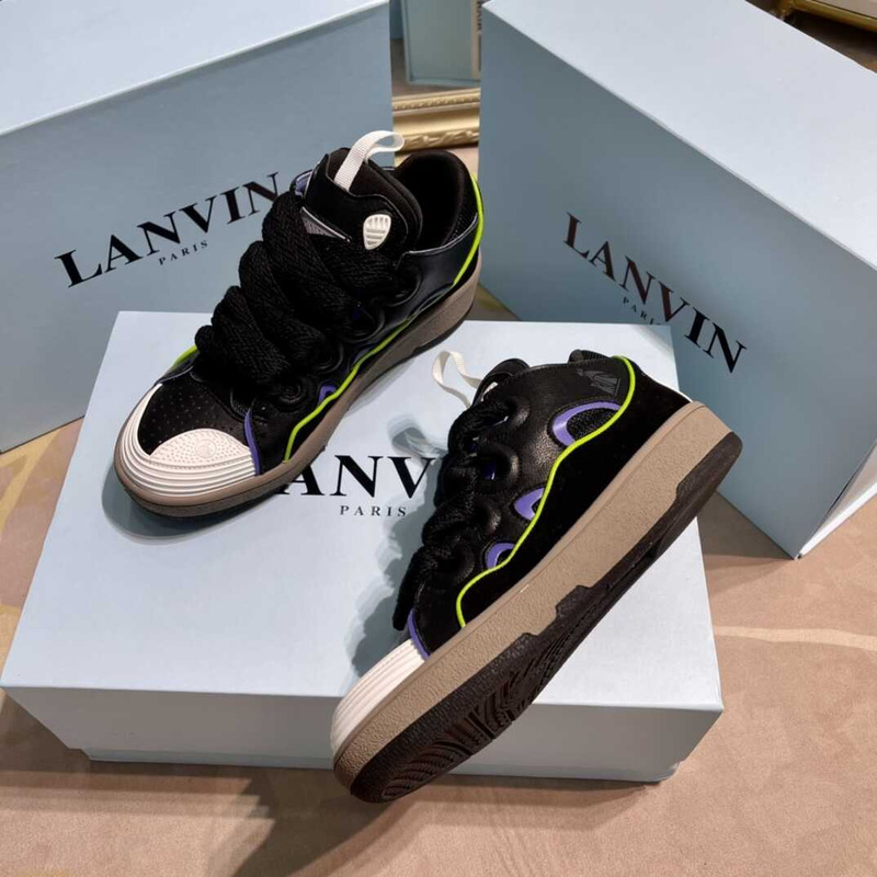 Lanvin Pre-owned Leather Curb Black