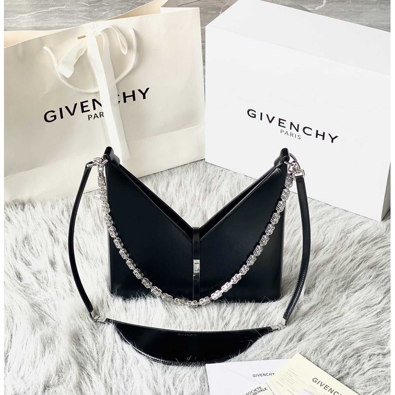 Givenchy Mini Hollow Leather Shoulder Bag Black