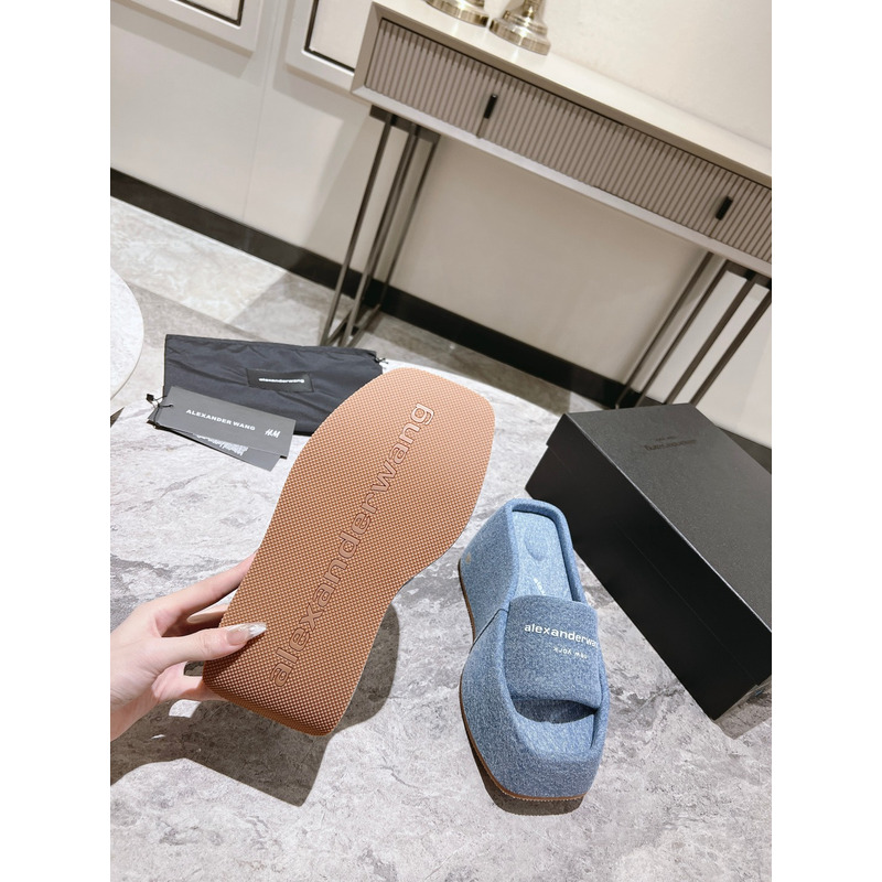 Alexander Wang Platform Sandals Denim Blue