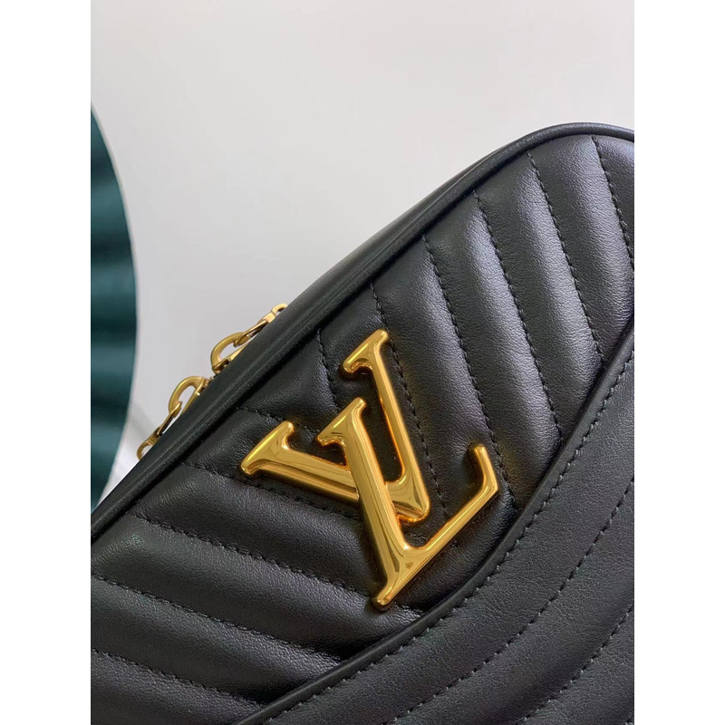 l**is V*t*n leather camera bag black