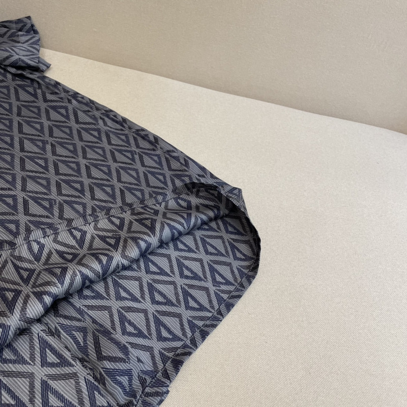 d*or cd Di*m*nd short-sleeved shirt black silk twill