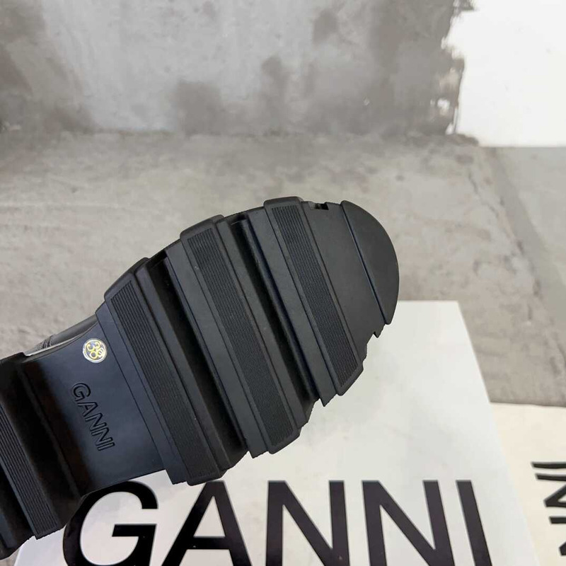 Ganni  Pattern Mid-cut Chelsea Boots  Black