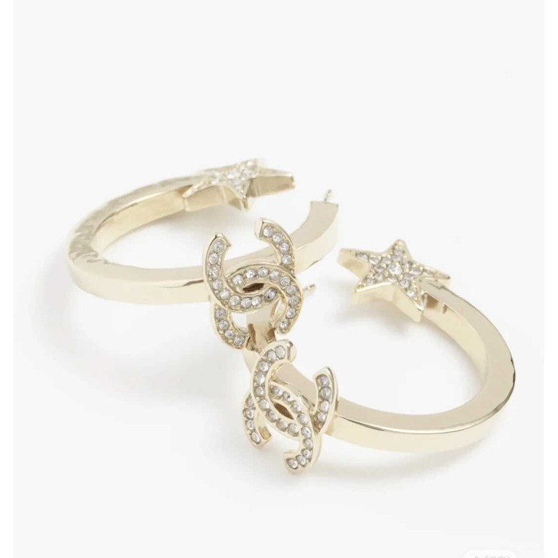Ch*el ring star earrings