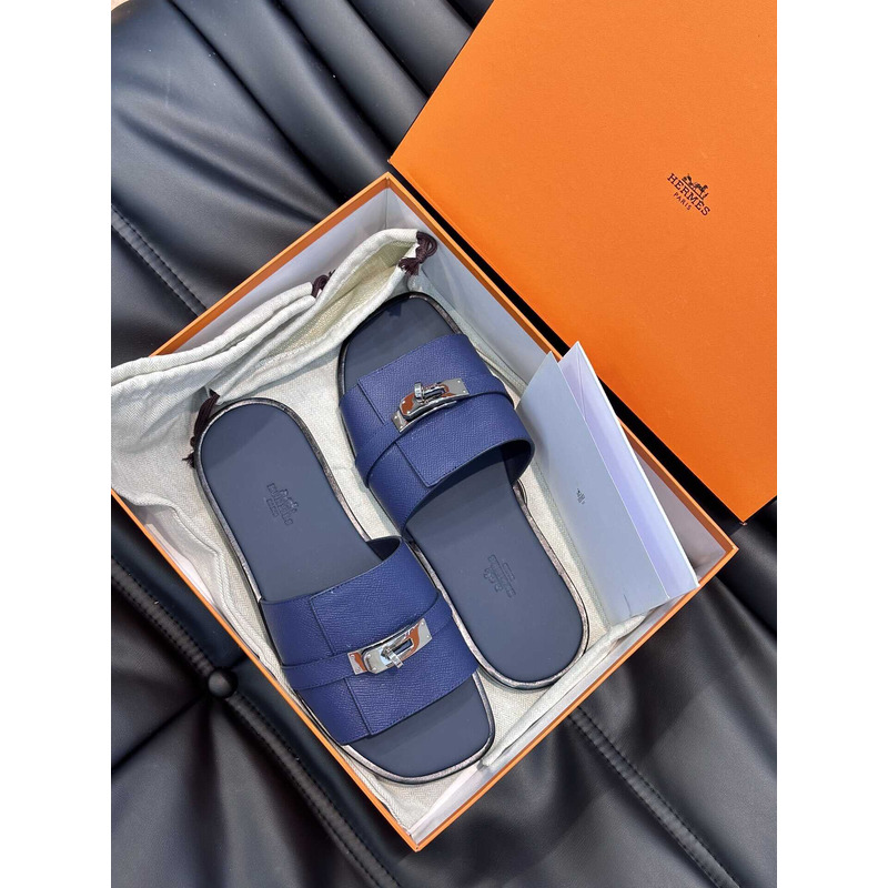 H**mes kelly silde blue