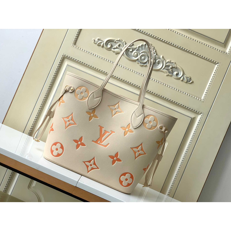 l**is V*t*n neverfull mm monogram empreinte leather cream