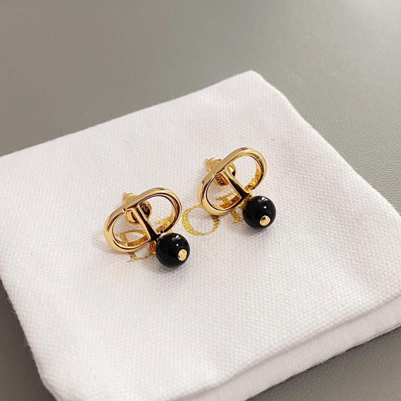 D*or cd metal earrings gold