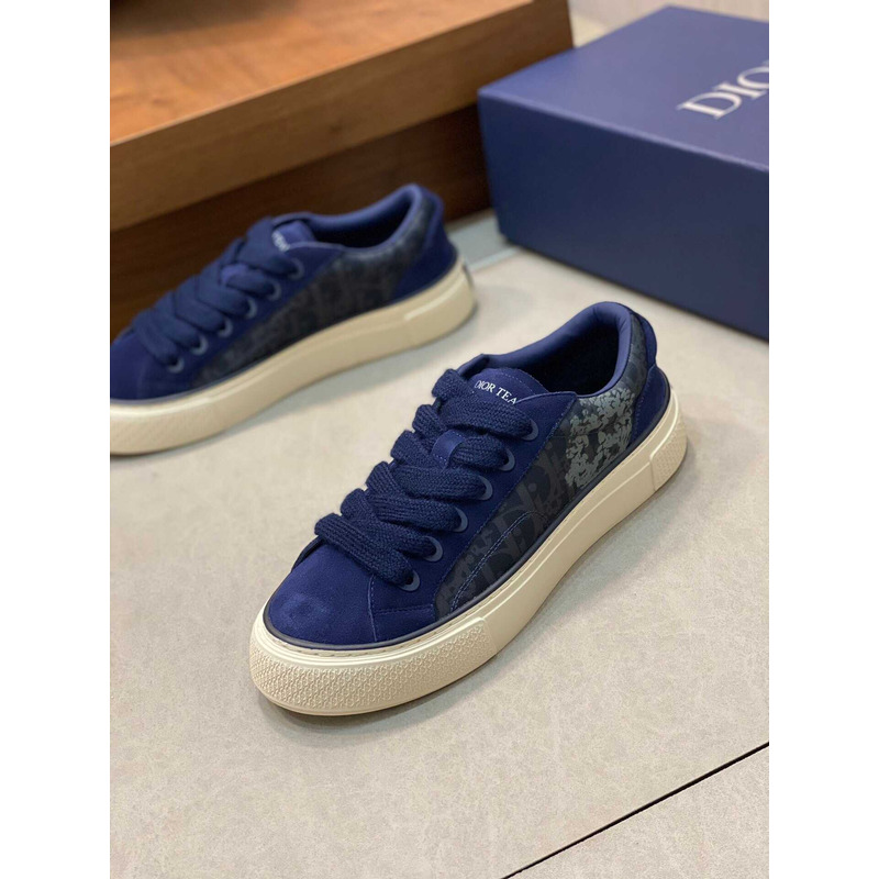 D*or b33 sneakers D*or oblique jacquard and suede blue