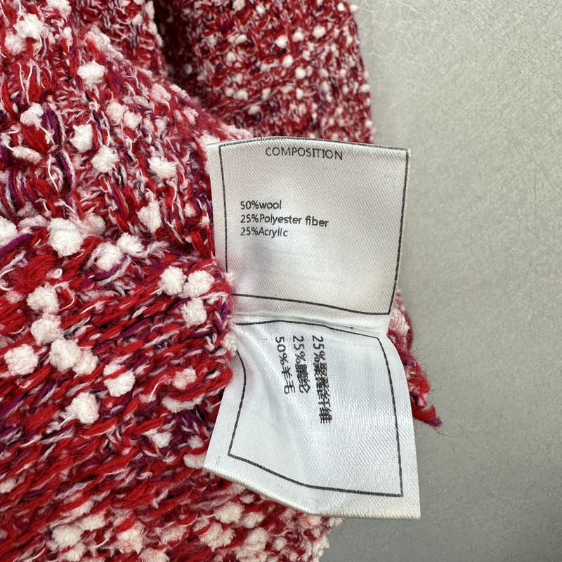 D*or poppy seed ribbed wool short red