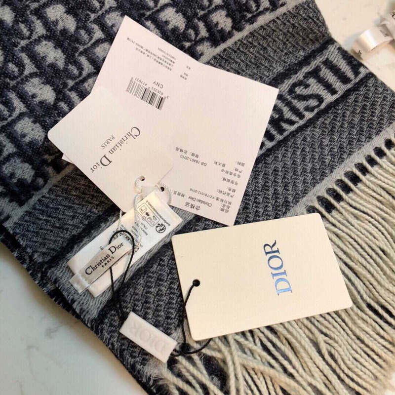 D*or ch**an oblique scarf navy blue