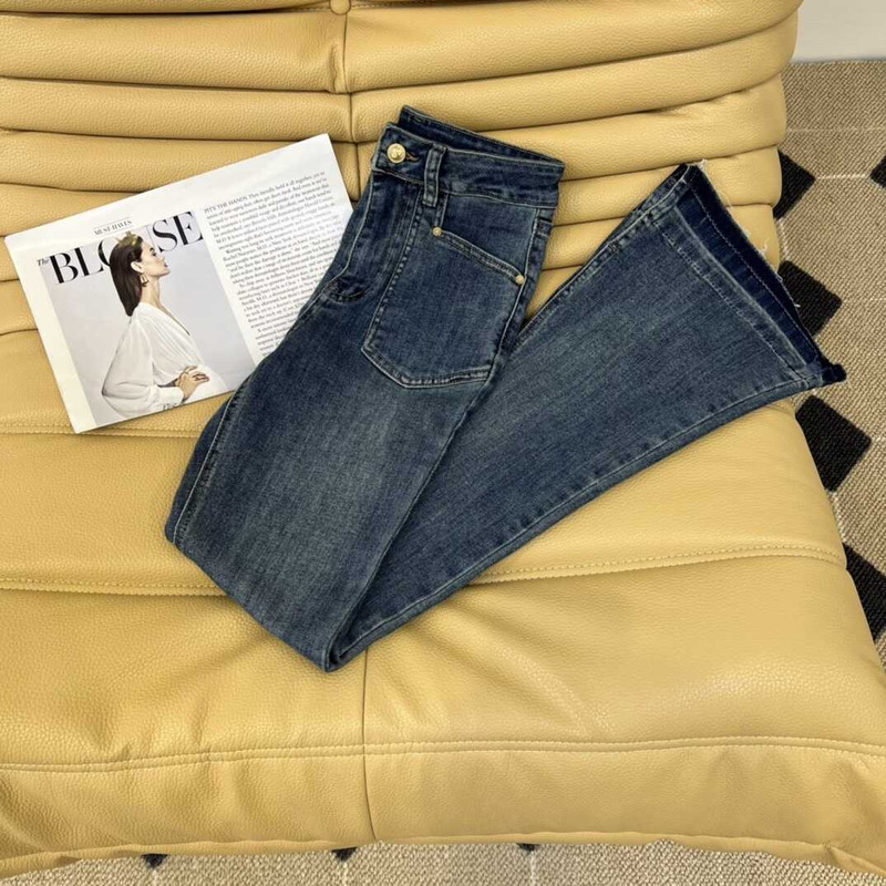 Ch*el cotton jeans dark blue