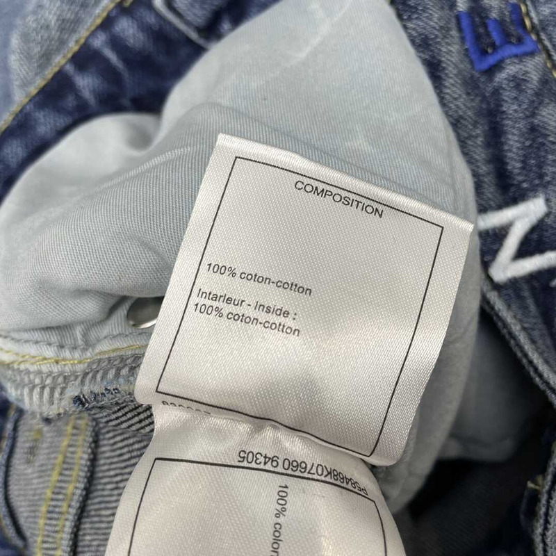 Ch*el plain cotton jeans blue