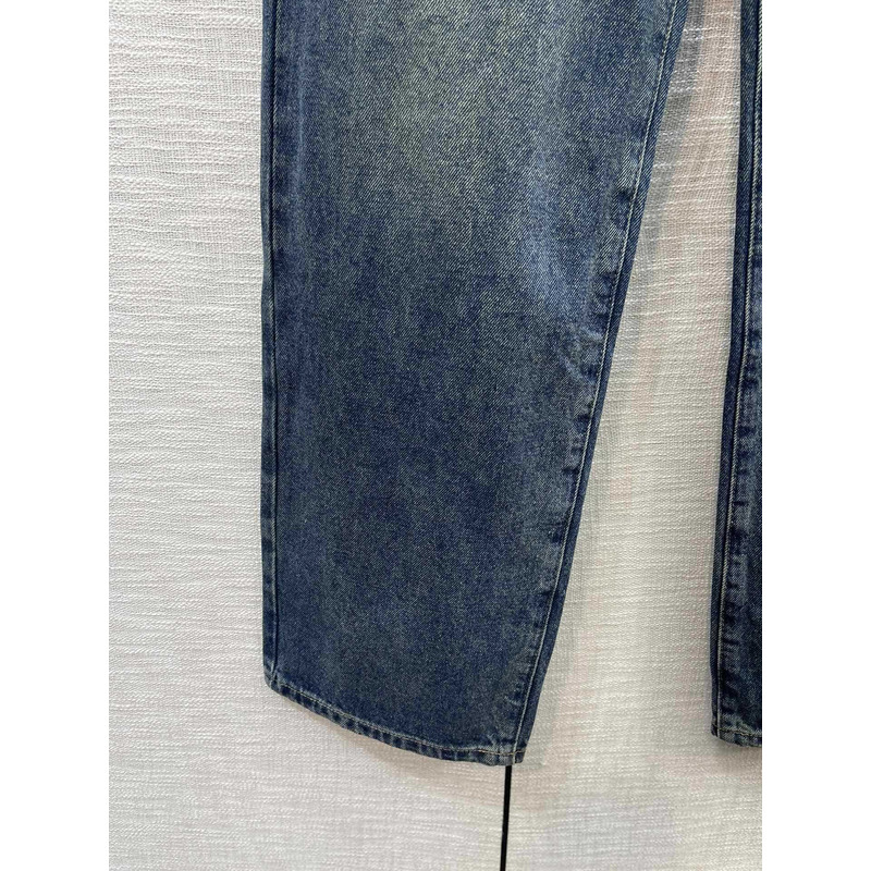 Ch*el cotton plain jeans blue