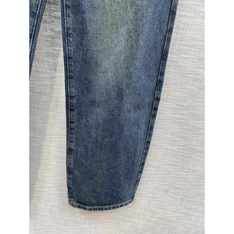 Ch*el cotton plain jeans blue
