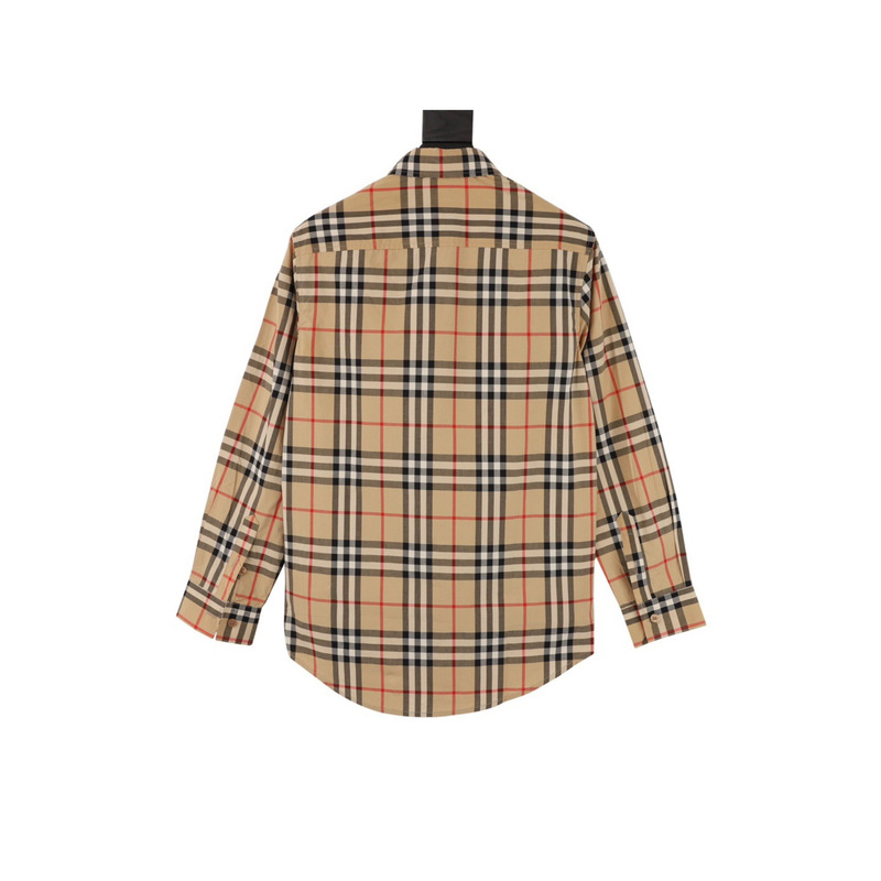 B**rry vintage check stretch cotton shirt yellow