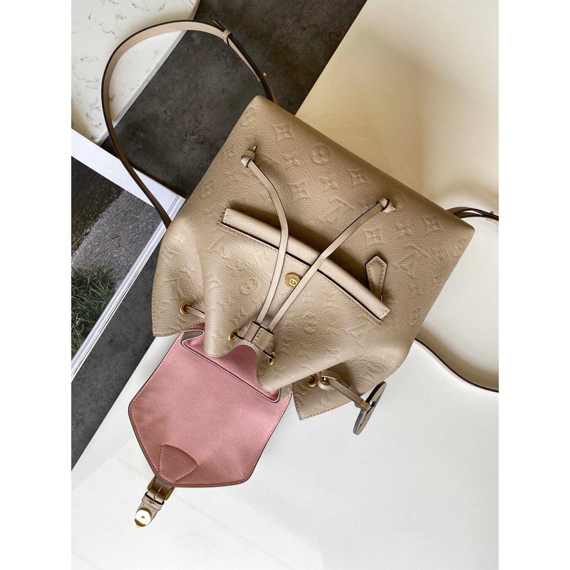 l**is V*t*n monogram empreinte montsouris pm backpack leather bag brown