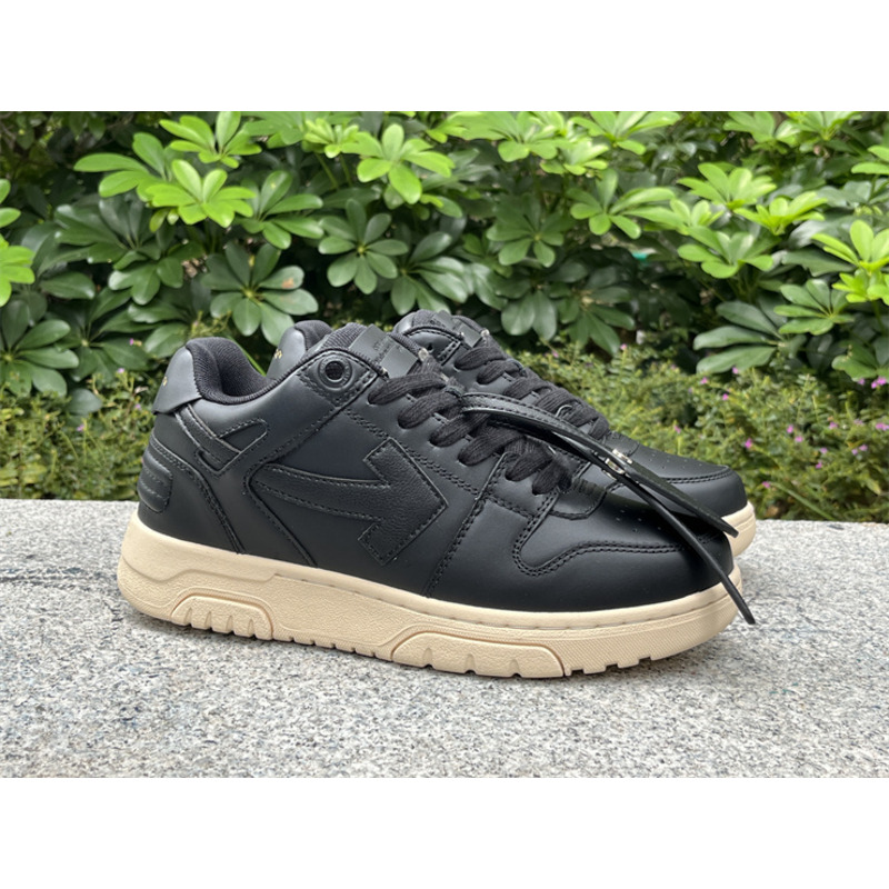 Off White Out Of Office Leather Sneaker Black