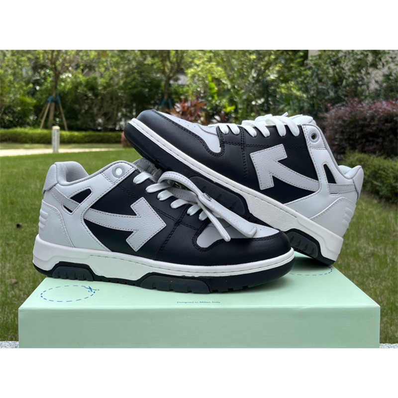 Off White Out Of Office Calfskin Sneakers White And Black