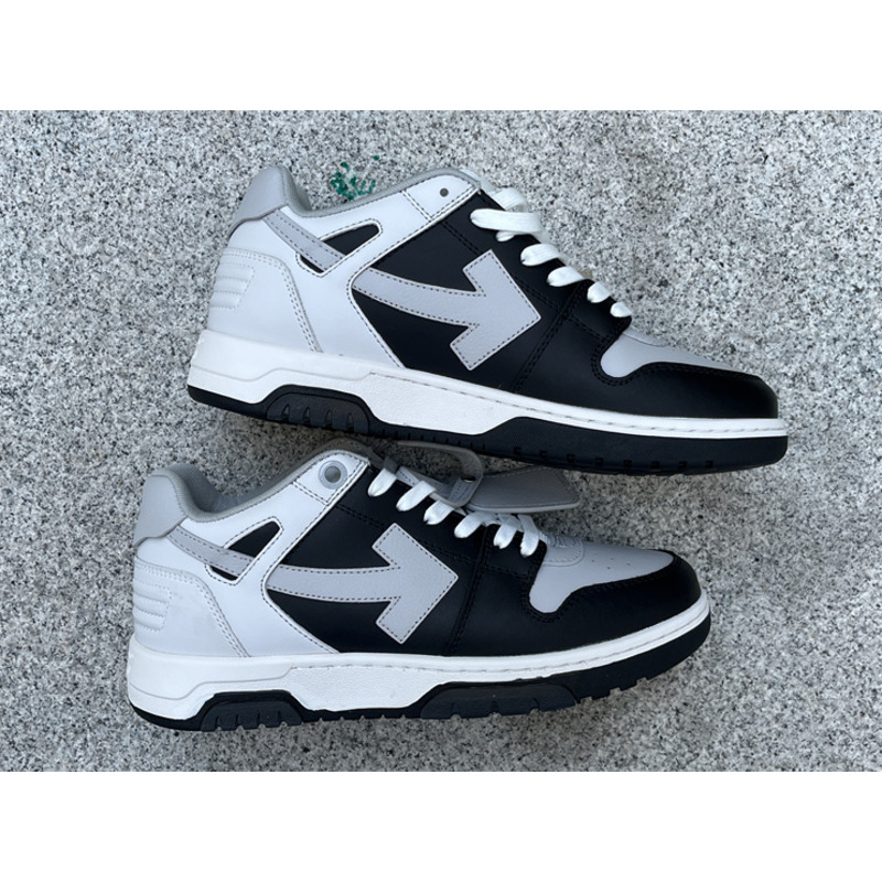 Off White Out Of Office Calfskin Sneakers White And Black