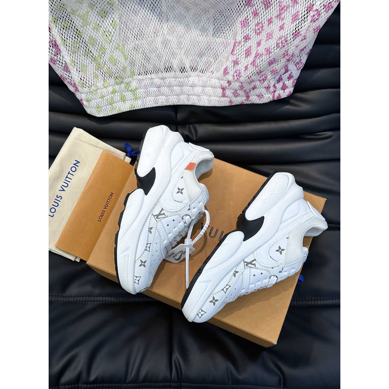 l**is V*t*n monogram x nike sneakers white