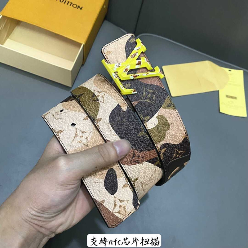 l**is V*t*n initiales 40mm reversible belt brown