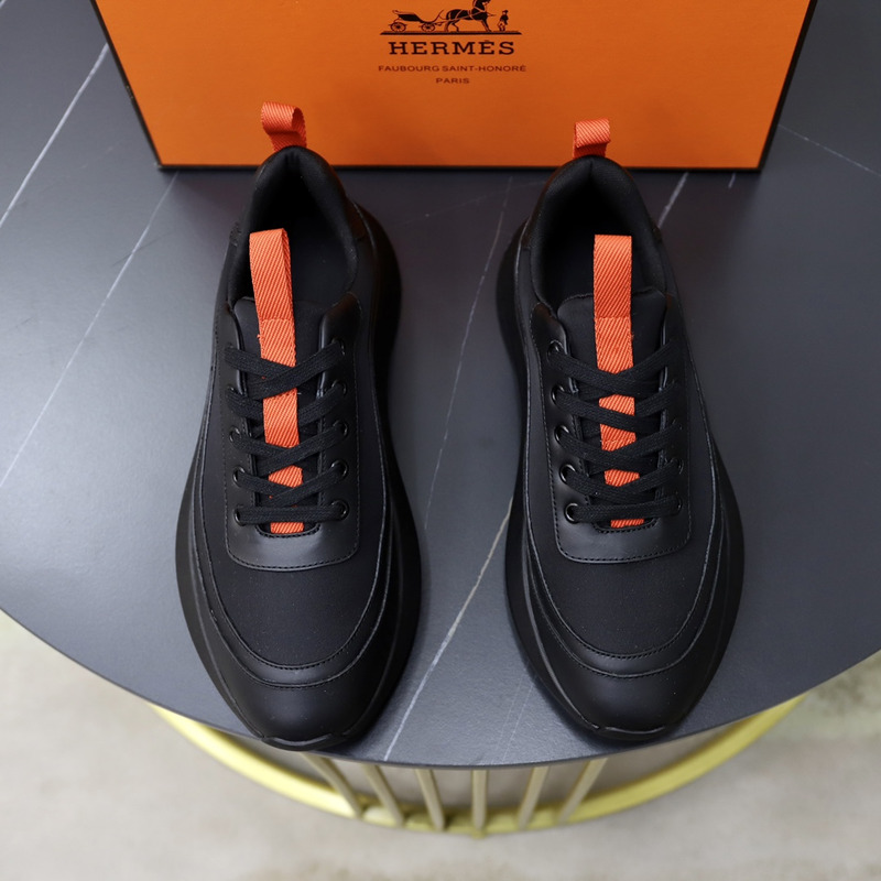 H**mes gramme 2023-24fw unisex plain logo sneaker