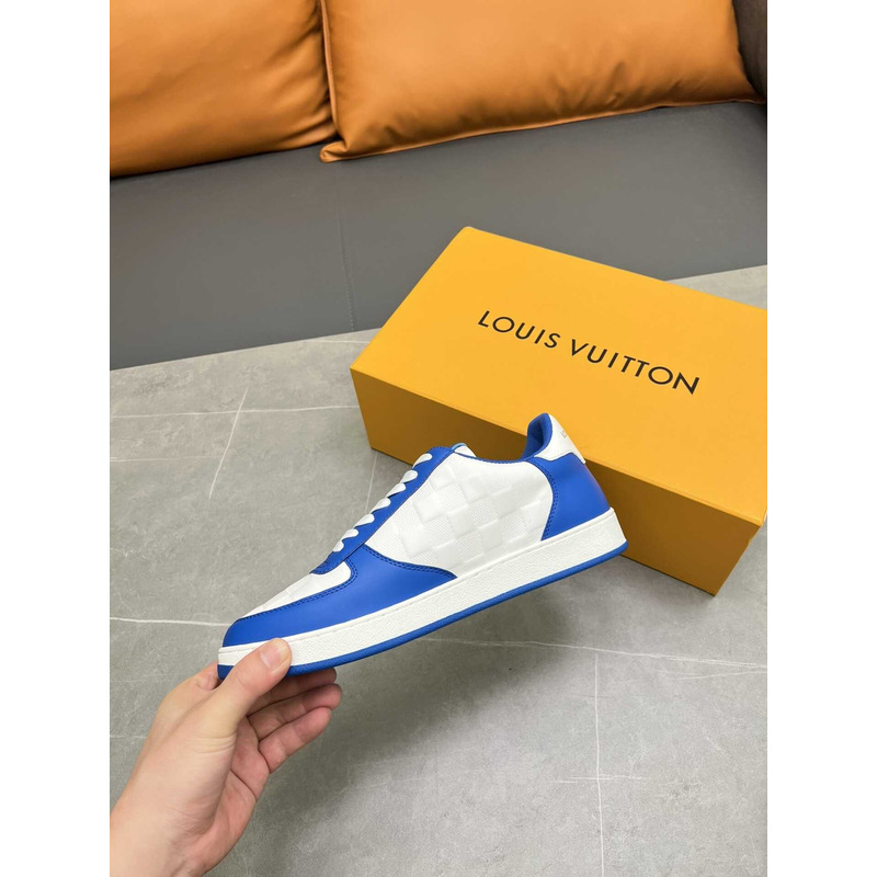 l**is V*t*n rivoli sneakers calfskin white and blue