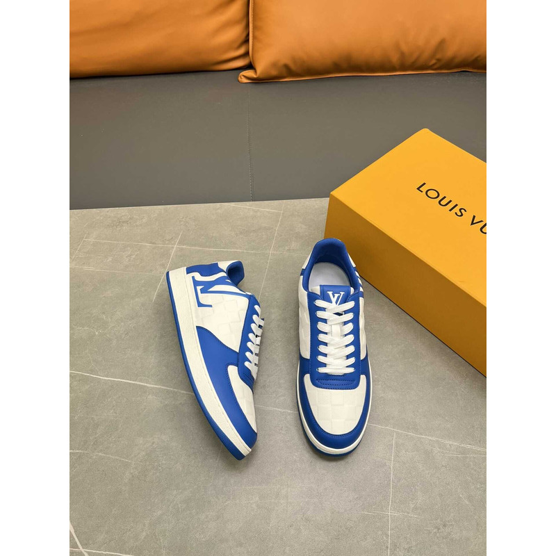 l**is V*t*n rivoli sneakers calfskin white and blue