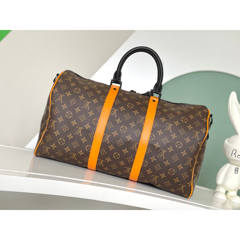l**is V*t*n keepall bandoulière 45 monogram macassar travel bag radiant sun