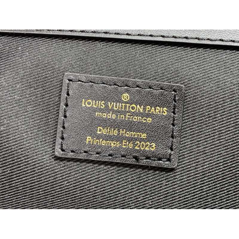 l**is V*t*n keepall bandoulière 55 woven letter-coated canvas and leather luggage bag multicolor