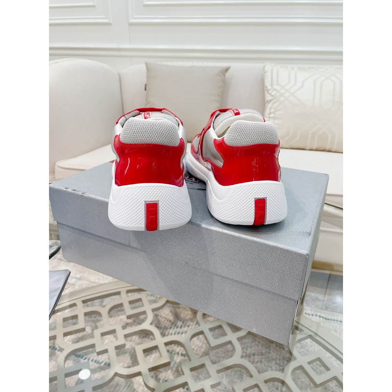 Pra*a americas cup patent leather and nylon sneakers