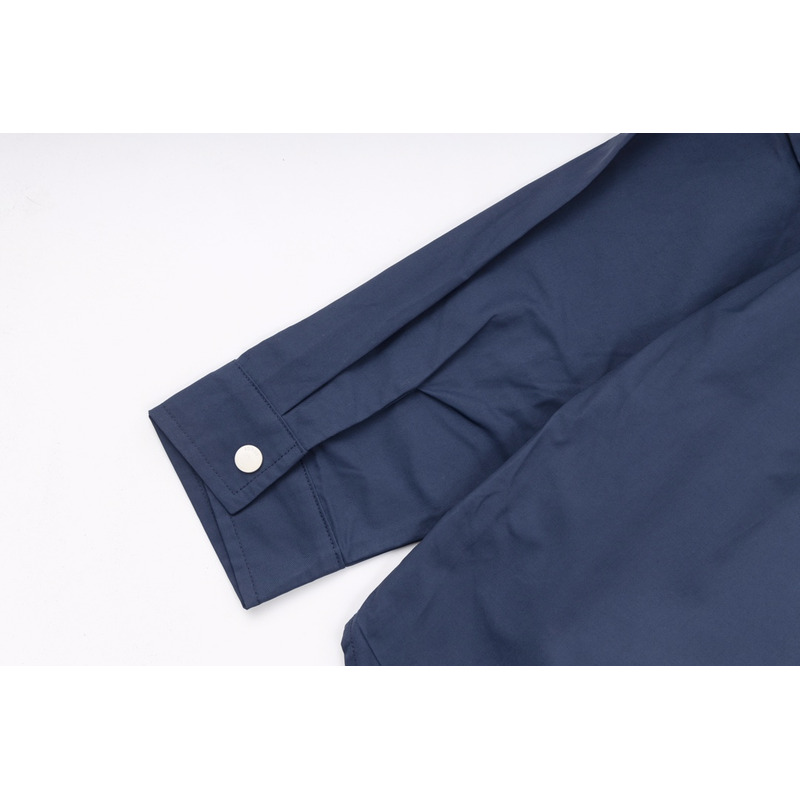 G*u*i embroidered logo shirt dark blue