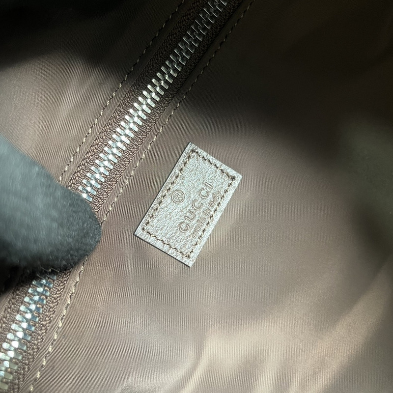 g*u*i  savoy medium duffle bag beige/ebony gg S*p*e canvas with brown leather trim