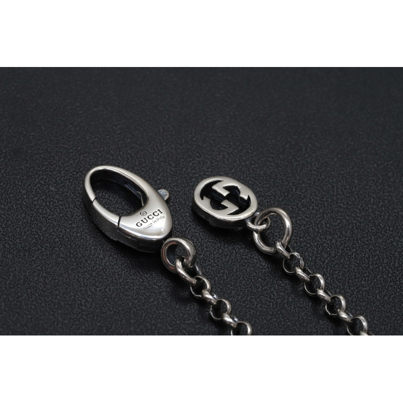 G*u*i double g key bracelet silver