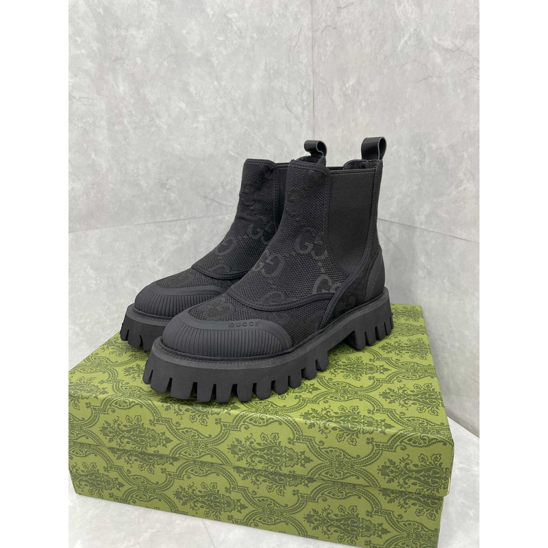 G*u*i gg canvas ankle boot black