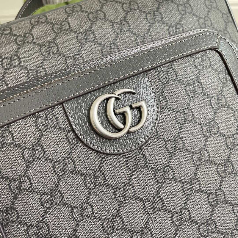 g*u*i ophidia gg medium backpack grey and black gg S*p*e canvas