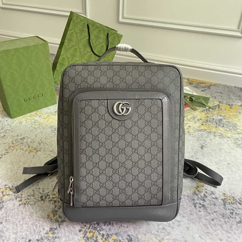 g*u*i ophidia gg medium backpack grey and black gg S*p*e canvas