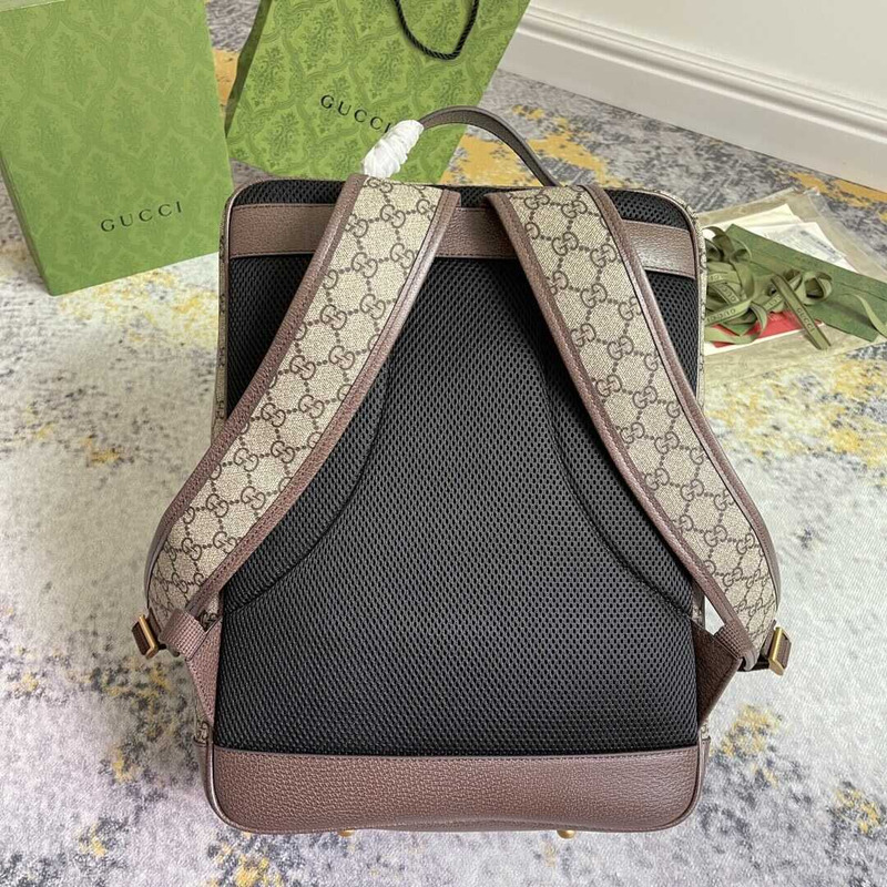 g*u*i ophidia gg medium backpack beige and ebony gg S*p*e canvas