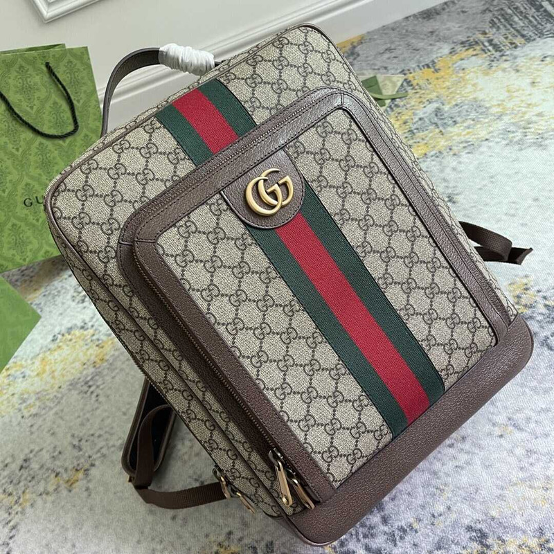 g*u*i ophidia gg medium backpack beige and ebony gg S*p*e canvas