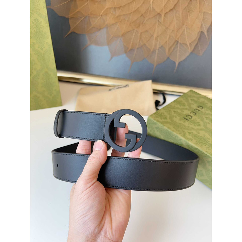 G*u*i blondie belt black buckle 4cm black