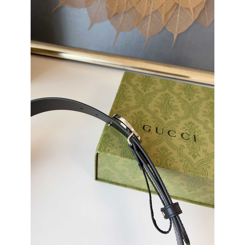 G*u*i blondie belt silver buckle 3cm black