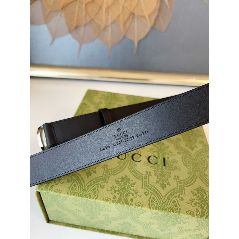 G*u*i blondie belt silver buckle 3cm black