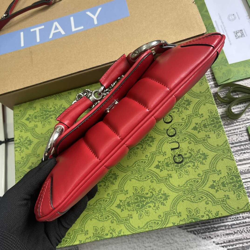 G*u*i horsebit chian small shoulder bag red