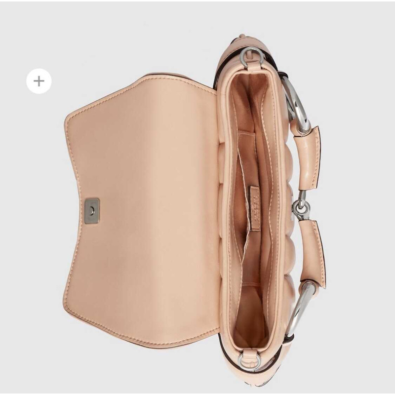 G*u*i horsebit chian small shoulder bag rose beige